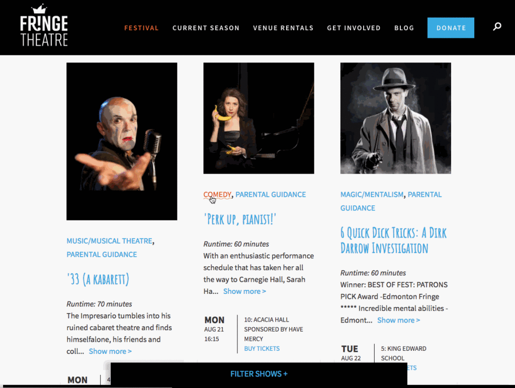On mobile devices, the filter categories are closed when the drawer is opened. When a category is expanded, the website checks the height of the screen and then scales the size of the drawer to fit. If there are too options in a filter category to fit the screen size, the list of filter options becomes scrollable.