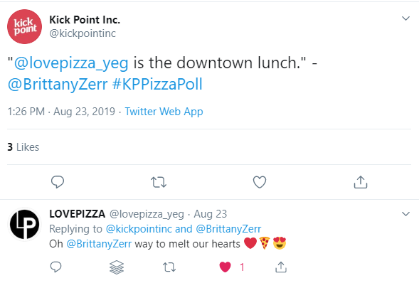 LovePizza tweet